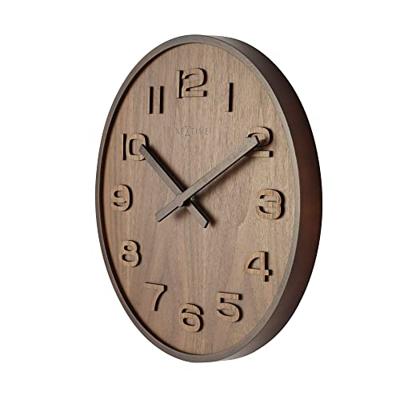 NeXtime ne-3096br wandklok dia. 35 cm, hout, bruin, &apos;wood wood medium&apos;