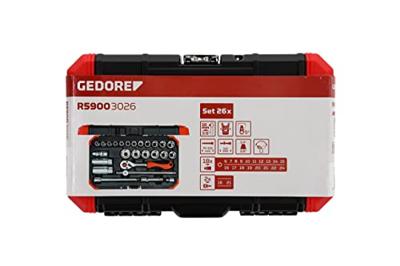Gedore RED | R59003026 | Dopsleutelset | 3/8” | 6-24 mm | 26-Delig - R59003026