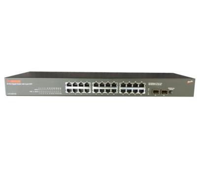 Switch 48,3 cm Longshine 24 x GE GS9126 2x mini-GBIC