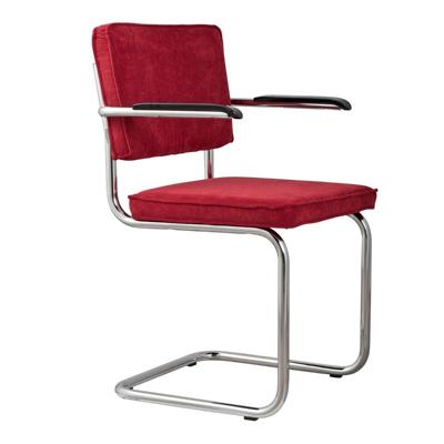 Zuiver Eetkamerstoel 'Ridge' Ribstof, kleur Zwart