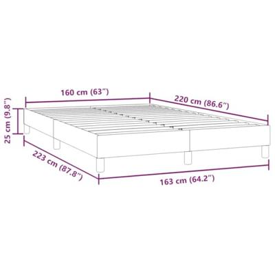 Boxspring zonder matras fluweel donkerblauw 160x220 cm