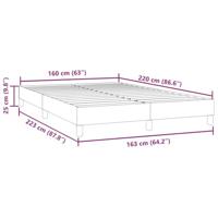 Boxspring zonder matras fluweel donkerblauw 160x220 cm - thumbnail