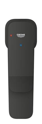 Grohe Dice S-Size wastafelkraan met koude start en push-open waste matte black
