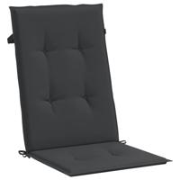 Tuinstoelen 8 st verstelbaar met kussens massief teakhout - thumbnail