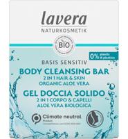 Lavera Basis Sensitiv body cleansing bar 2-in-1 bio 50 Gram - thumbnail