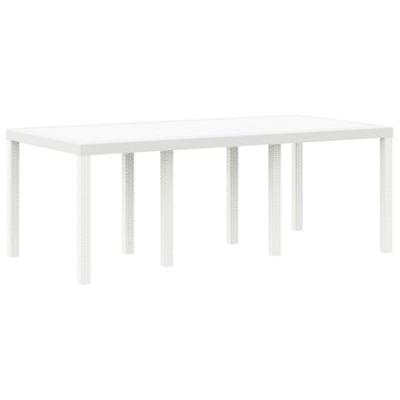Tuin Eetset 7 pcs Wit 200 x 100 x 73 cm Poly rattan
