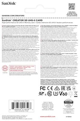 SanDisk Creator SDXC-kaart Retail 1 TB Class 10, v60 Video Speed Class, UHS-II U3 Schrijfbeveiligingsschakelaar SanDisk Creator SDXC-kaart Retail 1 TB Class 10, v60 Video Speed Class, UHS-II U3 Schrijfbeveiligingsschakelaar