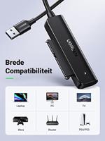Ugreen adapter voor 2,5'' SATA III 3.0 HDD SSD-schijf - USB 3.2 Gen 1 (USB 5 Gbps) zwart (70609 CM321) - thumbnail