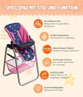 Moderne poppenstoel - Vlinders Navy Roze - thumbnail