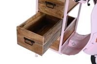 Ladekast DKD Home Decor 100 x 68 x 105 cm Metaal Motorfiets Licht Roze Mangohout - thumbnail