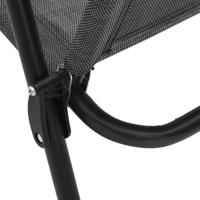 Tuinstoelen 8 st inklapbaar staal en textileen gemêleerd grijs - thumbnail