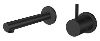 Wastafelkraan Inbouw Wiesbaden Style Mengkraan 1-hendel Mat Zwart