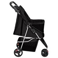 Hondenwagen inklapbaar 80x46x98 cm oxford stof zwart - thumbnail