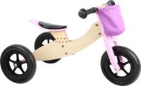 Small Foot - houten driewieler en loopfiets 2in1 maxi roze - thumbnail