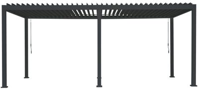 Patio Cover vierkant XL Rota Gazebo 360x720 h250 cm Matt royal grey overkapping pergola Suns - Suns