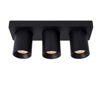 Lucide NIGEL - Plafondspot - LED Dim to warm - GU10 - 3x5W 2200K/3000K - Zwart - thumbnail