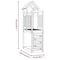 VidaXL Speeltoren met klimwand 53x110x214 cm geïmpregneerd grenenhout - thumbnail