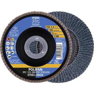 PFERD TOOLS 67768125 Z Psf Steelox Lamellenschijf Diameter 125 mm Boordiameter 22.23 mm Korrelgrootte (num) 80 10 stuk(s)