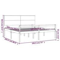 Seniorenbed met hoofdbord massief hout - thumbnail