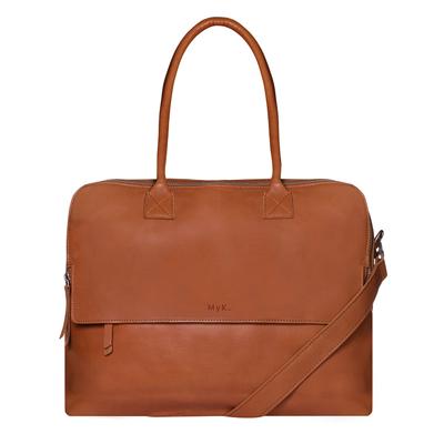 MyK Bag Focus Schoudertas / Handtas 15'' Caramel