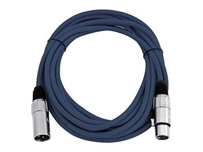 Omnitronic 3022010N XLR Verbindingskabel [1x XLR-stekker 3-polig - 1x XLR-bus 3-polig] 5.00 m Blauw