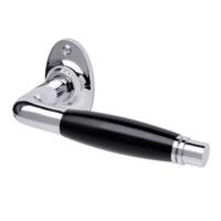 De Oude Deurklink Deurklink - Deco nikkel, ovaal rozet - thumbnail