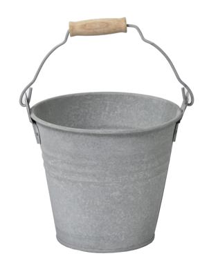 Zinc Old Look Bucket 2 Litres D16H14 bloempot MCollections - Mcollections