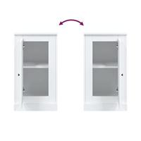 Dressoir 37,5x35,5x67,5 cm bewerkt hout wit - thumbnail