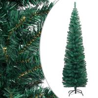 VidaXL Kunstkerstboom met standaard smal 240 cm pvc groen - thumbnail