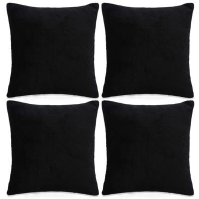 vidaXL Kussenhoezen 4 st 80x80 cm stof zwart