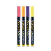 Krijtstift Securit SMA-100 rond 1-2mm geel/oranje/roze/paars blister à 4 stuks - thumbnail