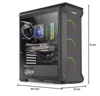Micro ATX/ Mini ITX / ATX Midtower Behuizing Nox-Xtreme Hummer Quantum Zwart - thumbnail