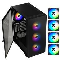 PC-behuizing - BITFENIX - Flow (zwart) - Medium tower - ATX-formaat - Zonder voeding - thumbnail