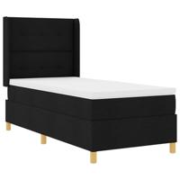 Boxspringbed met matras en LED stof zwart 100x200 cm - thumbnail