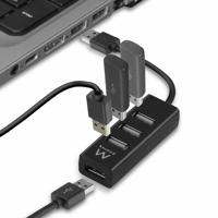 USB-HUB Ewent EW1123 Zwart - thumbnail
