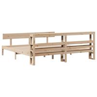 Bedframe zonder matras massief grenenhout 200x200 cm - thumbnail
