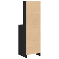 Highboard met lade Zwart eiken 40 x 40,5 x 135 cm Bewerkt hout - thumbnail