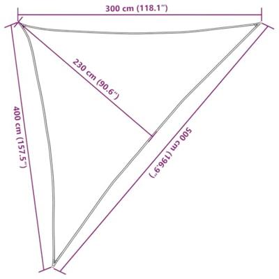 VidaXL Zonnezeil 160 g/m² 3x4x5 m hdpe crèmekleurig - thumbnail