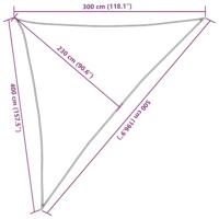 VidaXL Zonnezeil 160 g/m² 3x4x5 m hdpe crèmekleurig - thumbnail