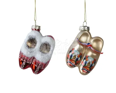 Ornament glas l6.1b3.7h9 cm multi kerst Decoris - Decoris
