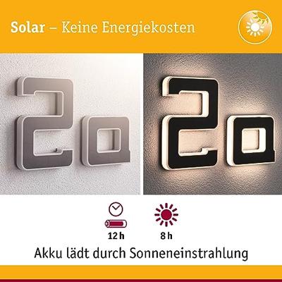 Paulmann 94650 Solar Hausnummer a Huisnummerlamp op zonne-energie Energielabel: G (A - G) Warmwit Zwart