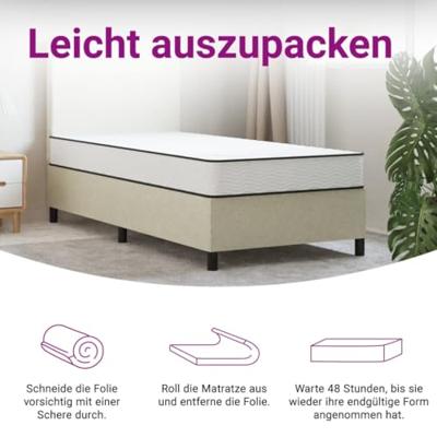 Binnenveringmatras middelhard 90x190 cm Single Size