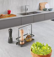 Metaltex Olie-Kruidenrek 23x11x18 cm Zwart/Metaal - thumbnail