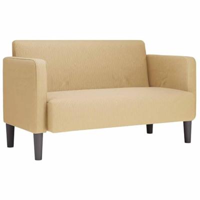 Loveseat bank 109 cm corduroy stof lichtgroen grijs