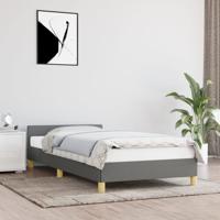 Bedframe zonder matras 90x200 cm stof donkergrijs - thumbnail
