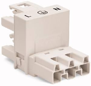 WAGO WAGO GmbH & Co. KG Net-H-splitter [Netstekker - Netbus, Netbus] Totaal aantal polen: 3 Wit 50 stuk(s)