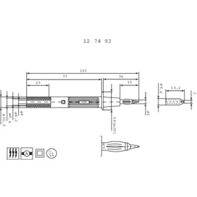 Stäubli PP-115/4 Veiligheids-testpunt Steekaansluiting 4 mm CAT II 1000 V Zwart 1 stuk(s) Stäubli PP-115/4 Veiligheids-testpunt Steekaansluiting 4 mm CAT II 1000 V Zwart 1 stuk(s)
