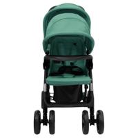 Tweeling kinderwagen tandem staal groen - thumbnail