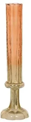 Decoris vaas glas deco 9x33cm oranje