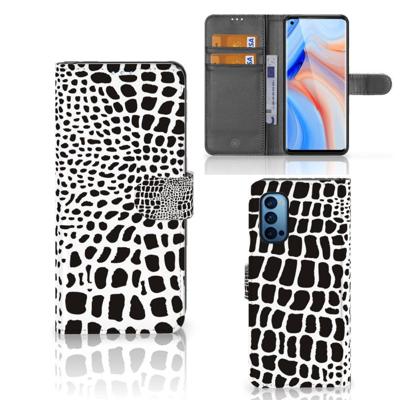 OPPO Reno 4 Pro 5G | Telefoonhoesje | Met pasjeshouder | Slangenprint